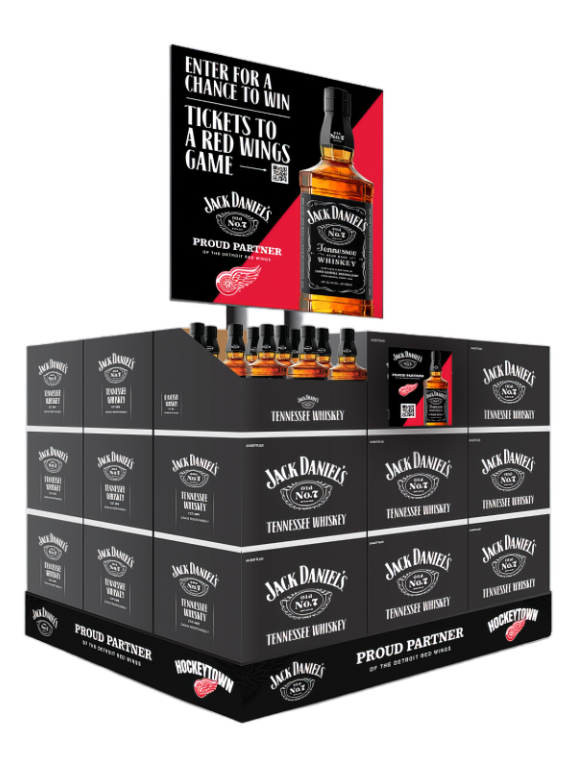 jack daniels case display
