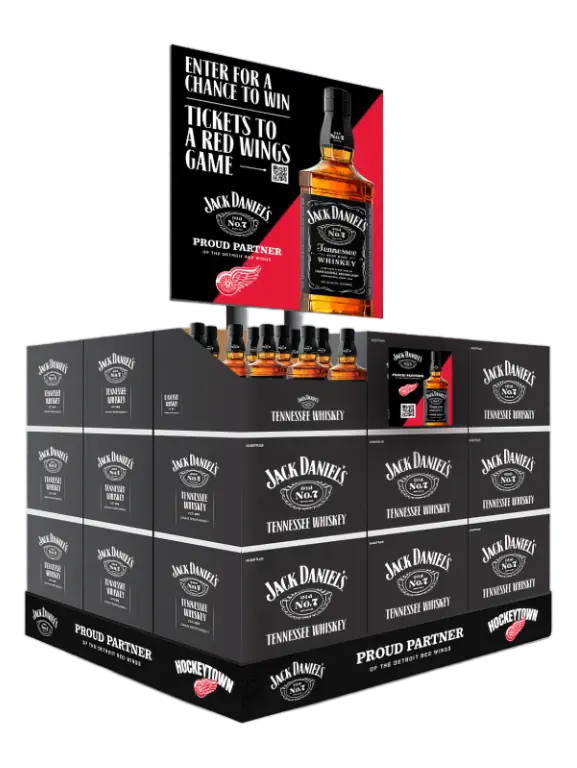 jack daniels case display